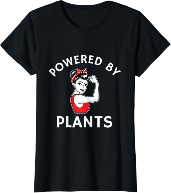 Powered By Plants Retro Women's Vegan Fitness T-Shirt T-Shir... - Image 2